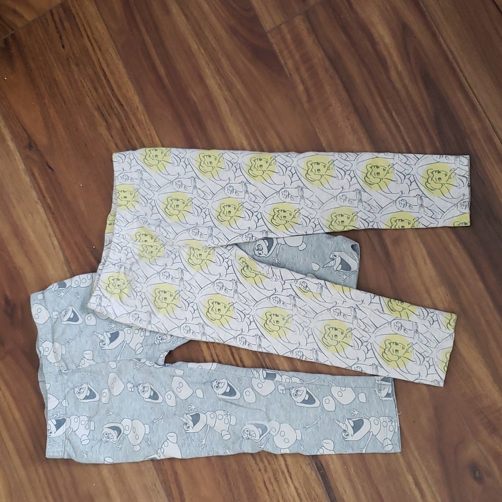 Pair of Gap Disney leggings - Olaf and Belle